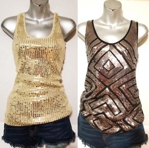 💥Two Sequin Tops size M